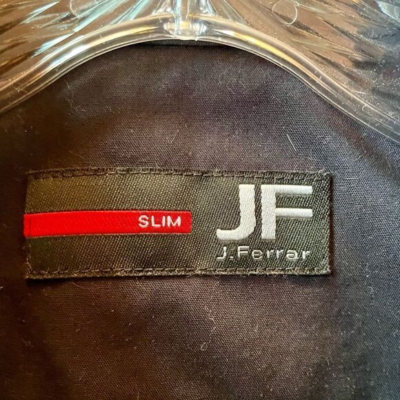BLACK DRESS SHIRT JF FERRAR SLIM FIT 15-15.5 34/35 EUC - Picture 2 of 3